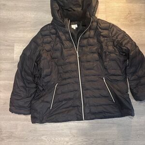 Time and Tru Black Quilted Jacket